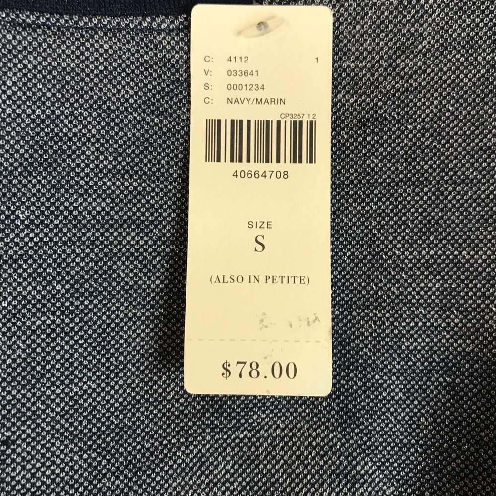 Anthropologie Postmark Navy Blue Polka Dot Sweater - Picture 5 of 6